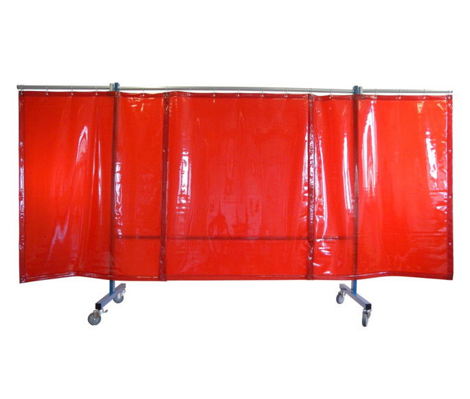 Schutzwand Vorhang rot