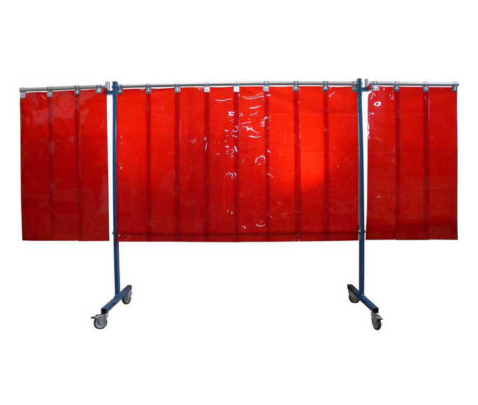 Schutzwand Lamellen rot