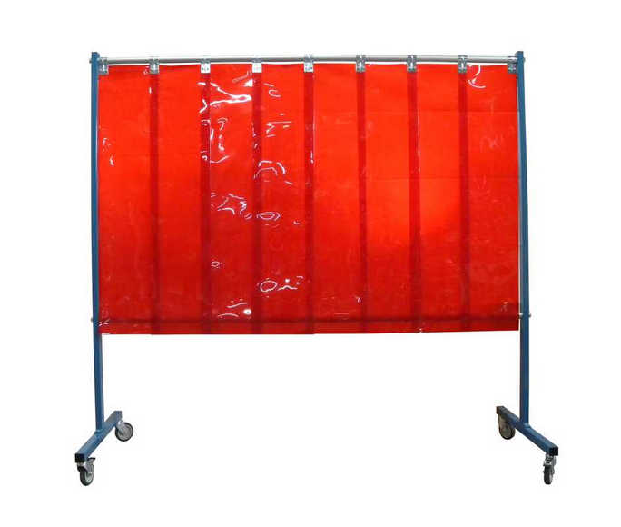 Schutzwand Lamellen rot